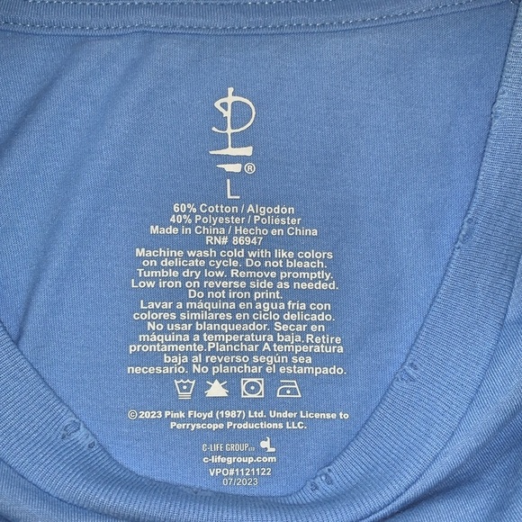 BNWT UNISEX Pink Floyd Invisible Man Distressed Oversized TShirt - Picture 3 of 5